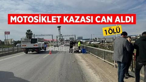 Mersin’de Tırın Sıkıştırdığı Motosiklet Kaza Yaptı