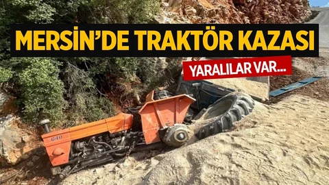 Mersin’de Traktör Kazası, 2 Yaralı