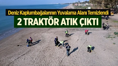 Kazanlı Sahilinden 2 Traktör Çöp ve Atık Toplandı
