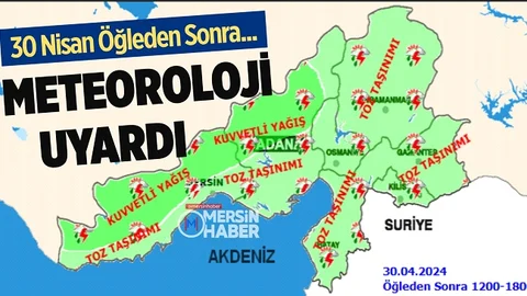 Mersinliler Dikkat, Toz ve Yağmur Bekleniyor