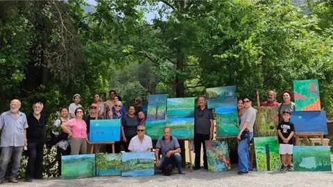 Karageçit’in Doğal Güzelliklerini Tuvallere Aktarıldı