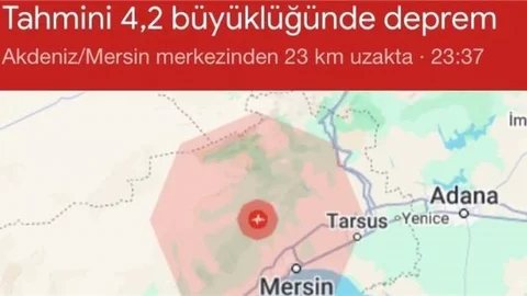 Mersin'de Deprem Meydana Geldi