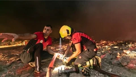 Mersin'de Atık Alanında Yangın