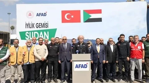 MERSİN'DEN SUDAN'A İNSANİ YARDIM MALZEMESİ