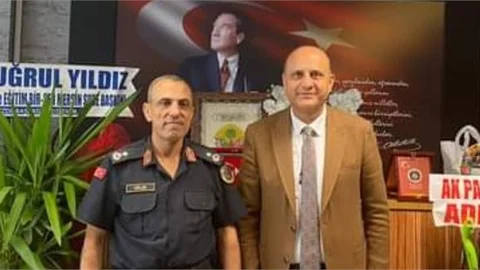 TARSUS İLÇE JANDARMA KOMUTANI BNB. GÜLER'DEN, MÜDÜR ANTEPLİOĞLU'NA ZİYARET