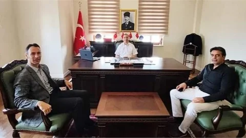.KAYMAKAM AKYÜZ, MUDÜR ÖZ'Ü KABUL ETTİ