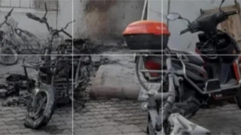 ELEKTRİKLİ BİSİKLET YANDI