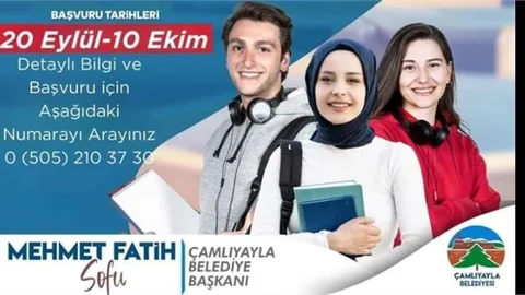 ÇAMLIYAYLA BELEDİYESİ’NDEN ÜNİVERSİTE ÖĞRENCİLERİNE BURS DESTEĞİ