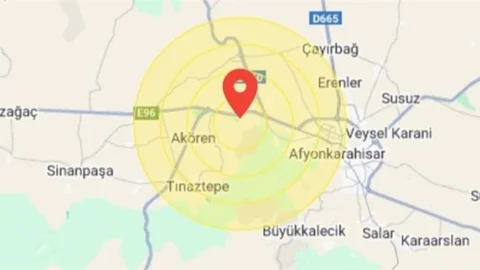 AFYONKARAHİSAR'DA 4,4 DEPREM MEYDANA GELDİ