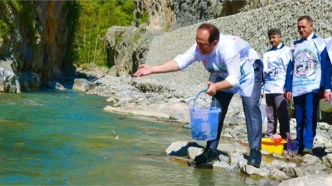 VALİ PEHLİVAN, ÇAMLIYAYLA'DA “BAHÇE ALABALIK ÜRETME VE YETİŞTİRME İSTASYONU”NU ZİYARET ETTİ