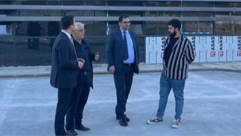 MÜDÜR EKİCİ YENİŞEHİR İLÇE SAĞLIK MÜDÜRLÜĞÜ İNŞAATINI İNCELEDİ