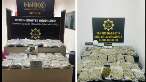 MERSİN'DE NARKOTİK EKİPLERİ 33 KG ESRAR YAKALADI