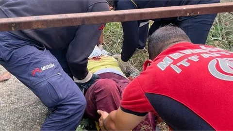 TARSUS'TA SU KUYUSUNA DÜŞEN KADIN YARALANDI