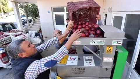 BÜYÜKŞEHİR’DEN BİR İLK: "NAR TANELEME MAKİNESİ"