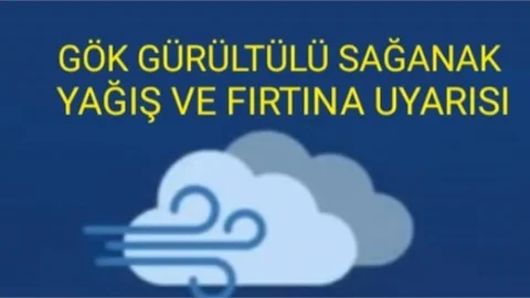 Kuvvetli Gök Gürültülü Sağanak Yağış ve Fırtına Uyarısı