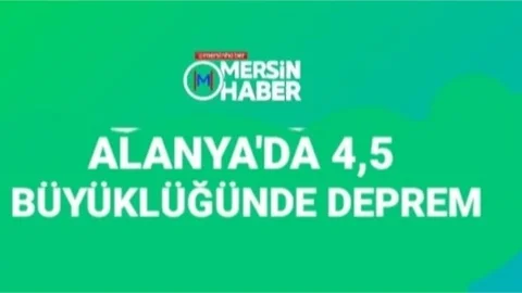 Mersin'de Deprem Hissedildi