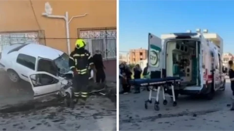 MERSİN'DE KAZA:2 YARALI