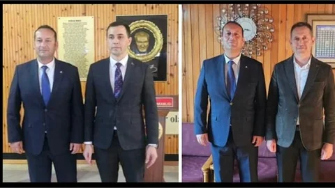 TTB BAŞKANI TEKE, KAYMAKAM AVCI İLE BAŞKAN SOFU'YU MAKAMLARINDA ZİYARET ETTİ