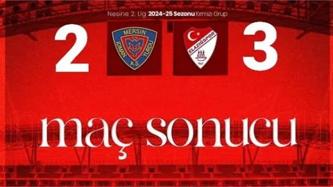 MERSİN IDMANYURDU, İLK YARIYI ELAZIĞ MAĞLUBİYETİ İLE KAPATTI