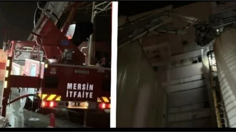 Tarsus'ta yem fabrikasında yangın