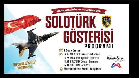 MERSİN, BÜYÜKŞEHİR İLE MUHTEŞEM BİR SOLOTÜRK GÖSTERİSİNE HAZIRLANIYOR