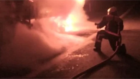 Tır dorsesinde yangın