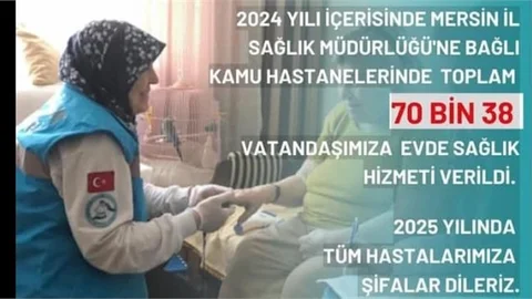 MERSİN'DE 70 BİN 80 VATANDAŞA EVDE BAKIM HİZMETİ VERİLDİ