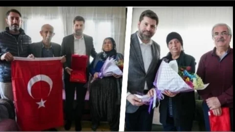 BAŞKAN BOLTAÇ, ŞEHİT ALCAN VE GÖZEN AİLELERİNİ ZİYARET ETTİ