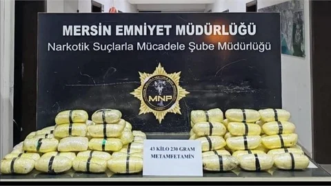 DORSEYE ZULALANMIŞ VAZİYETTE: TOPLAM 43 KİLO 720 GRAM METAMFETAMİN ELE GEÇİRİLDİ