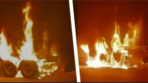 MERSİN-TARSUS OTOYOLUNDA DORSE YANGINI