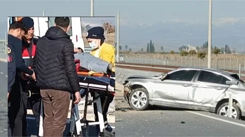 TARSUS HAVAALANI YOLUNDA KAZA: 2 YARALI