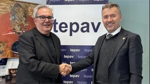 MTSO BAŞKANI ÇAKIR, ANKARA'DA TEPAV BAŞKANI SAK İLE GÖRÜŞTÜ