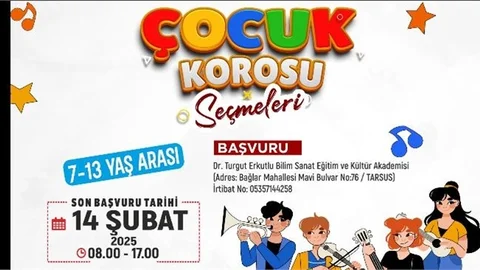 TARSUS BELEDİYESİ ÇOCUK KOROSU SEÇMELERİ BAŞLIYOR