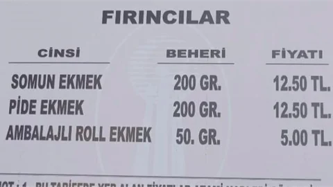 Mersin’de Ekmek ve Unlu Mamullere Zam Geldi