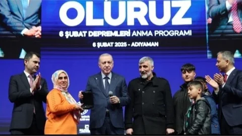 CUMHURBAŞKANI ERDOĞAN, ADIYAMAN'DA 6 ŞUBAT DEPREMLERİ ANMA PROGRAMINA KATILDI