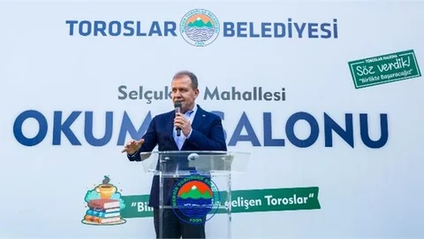 BAŞKAN SEÇER, TOROSLAR BELEDİYESİ’NİN ‘SELÇUKLAR MAHALLESİ OKUMA SALONU’NUN AÇILIŞ TÖRENİNE KATILDI