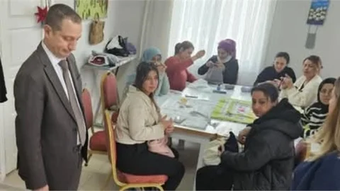 KAYMAKAM AKYÜZ'DEN, AİLE DESTEK MERKEZİNE ZİYARET VE İNCELEME