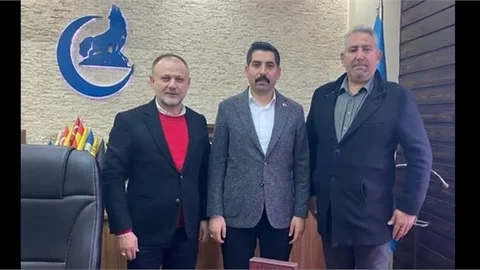 MECLİS ÜYELERİ ERDOĞAN İLE ŞENDAĞ'DAN, BAŞKAN IŞILAR'A HAYIRLI OLSUN ZİYARETİ