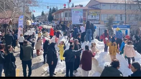 KAR PARTİSİ ÇAMLIYAYLA'YA HAREKET VE BEREKET GETİRDİ