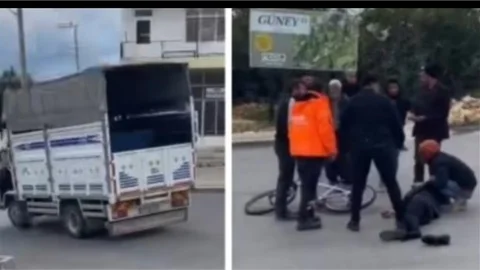 AYDINCIK'TA KOMYONET İLE BİSİKLET ÇARPIŞTI: 1 YARALI