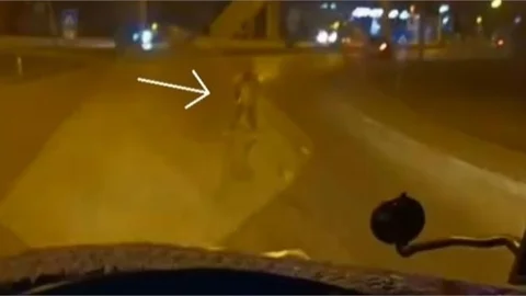 D-400 Karayolunda TIR Sürücüsünü Şoke Eden Anlar