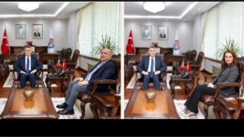 VALİ TOROS'A MİLLETVEKİLİ SÖYLEMEZ İLE KKTC MERSİN KONSOLOSU EZEL'DEN HAYIRLI OLSUN ZİYARETİ