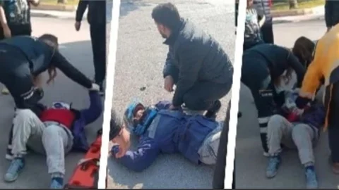 MERSİN'DE OTOMOBİL İLE ÇARPIŞAN MOTOR KURYE YARALANDI