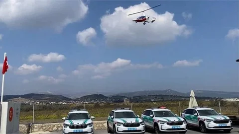 CAYROKOPTER İLE HAVADAN TRAFİK DENETİMİ YAPILDI