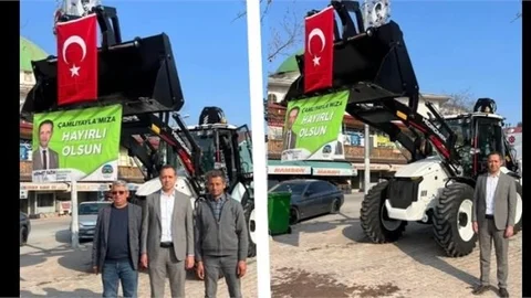 BAŞKAN SOFU'DAN ÇAMLIYAYLA'YA HİDROMEK KAZICI- YÜKLEYİCİ İŞ MAKİNESİ