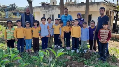 Bozyazı'da  Öğrencilerden Fidan Dikim Etkinliği