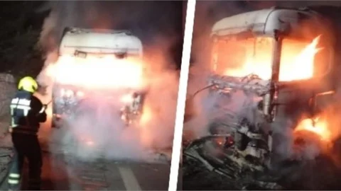 TARSUS, ÇAMALAN'DA TIR YANGINI