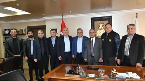 BÜYÜKŞEHİR'DEN BAŞKAN SARI'YA ZİYARET