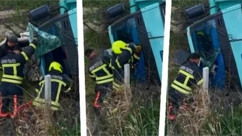 Tarsus Alifakı Yolunda Kamyon Devrildi: 1 Yaralı