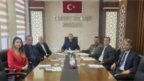 TARSUS TİCARET BORSASI YÖNETİMİ, GÜNDEMDEKİ KONULARI GÖRÜŞTÜ